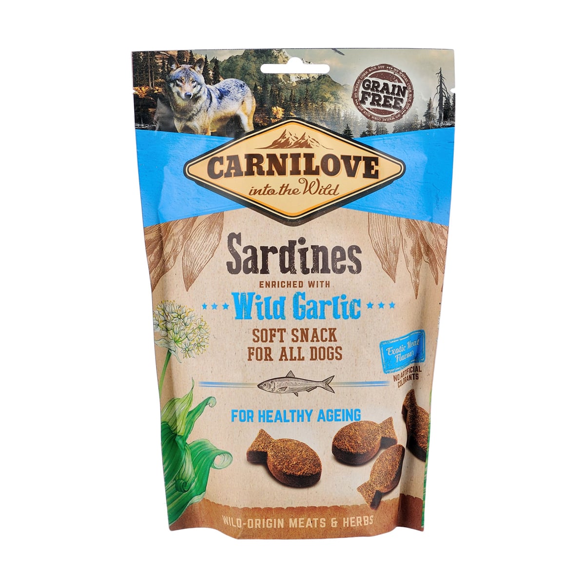 Ласощі для собак Carnilove Soft Snack з сардиною та черемшею, 200 г
